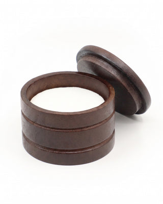 Wooden Bowl with Sandalwood Shaving Soap