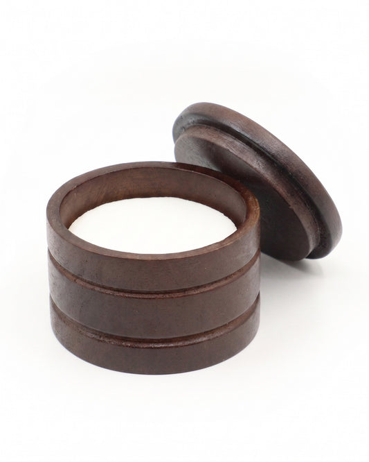 Wooden Bowl with Sandalwood Shaving Soap