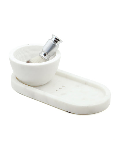 Marble Shaving Bowl with the Marble Two Piece